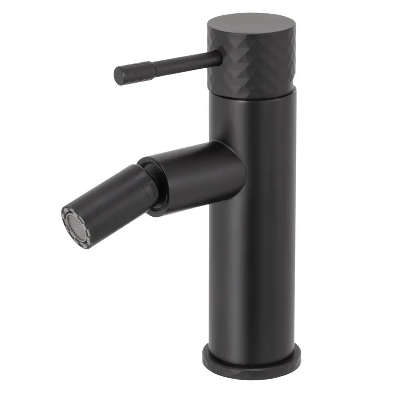 Grifo de bidé monomando con acabado negro mate y maneta luxury Oda de Valaz