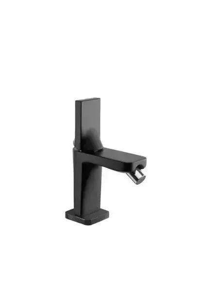 Grifo de Bidé Monomando Line 42 Negro - Latón y Zamak Unisan