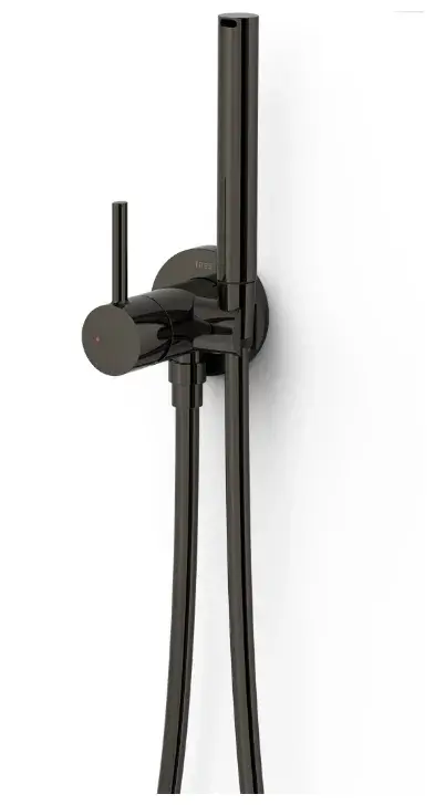 Grifo de bidé negro metalizado monomando TRES