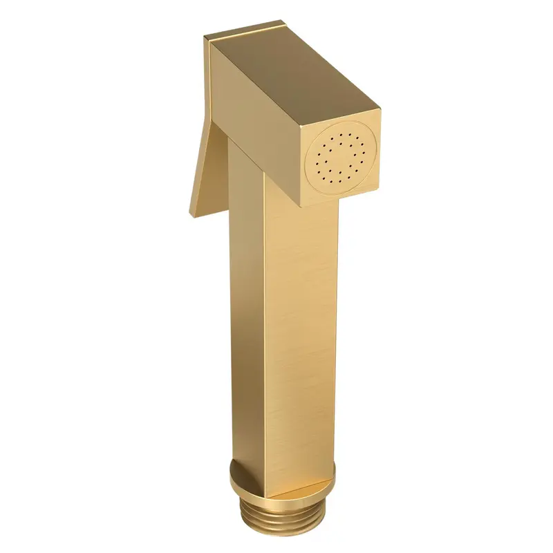 grifo de bidé spray empotrado cuadrado oro mate protección PVD de Valaz