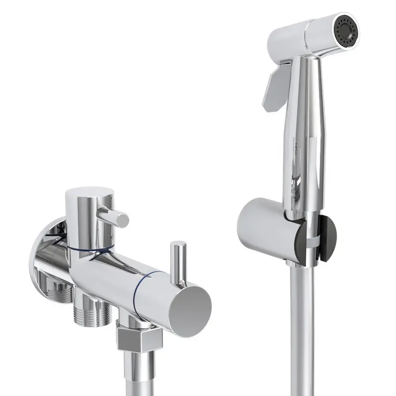 Grifo de bidet empotrado redondo de 1 vía, agua fría, en cromado Cabriel de Valaz