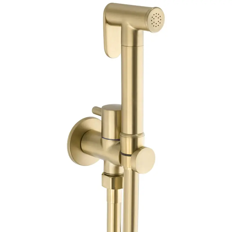 grifo de bidet empotrado redondo dorado cepillado 1 vía fría Guadiana de Valaz