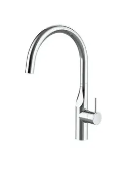 Grifo de cocina con caño giratorio curvado Glera Roca