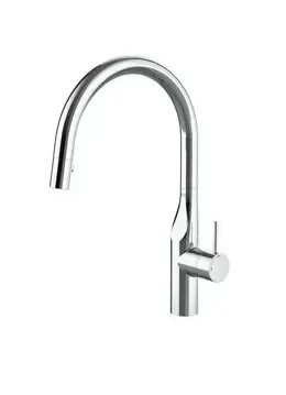 Grifo de cocina con ducha extraible monomando acabado cromado Glera Roca