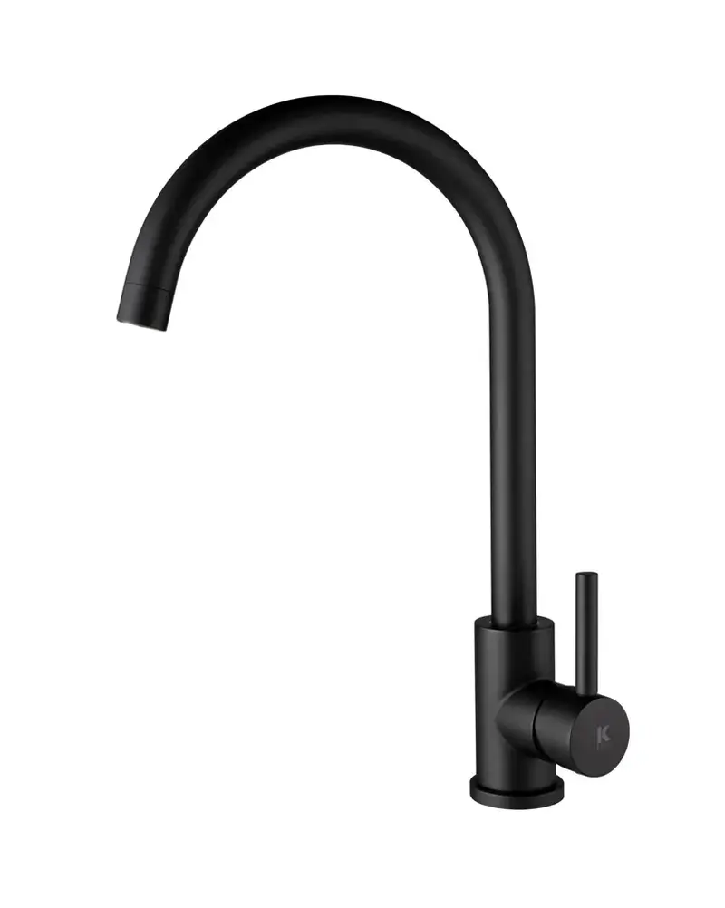 Grifo de cocina con monomando en acero inoxidable acabado negro mate cepillado Plenum Källa