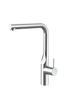 Grifo de cocina monomando con caño giratorio de acabado cromo Glera Roca