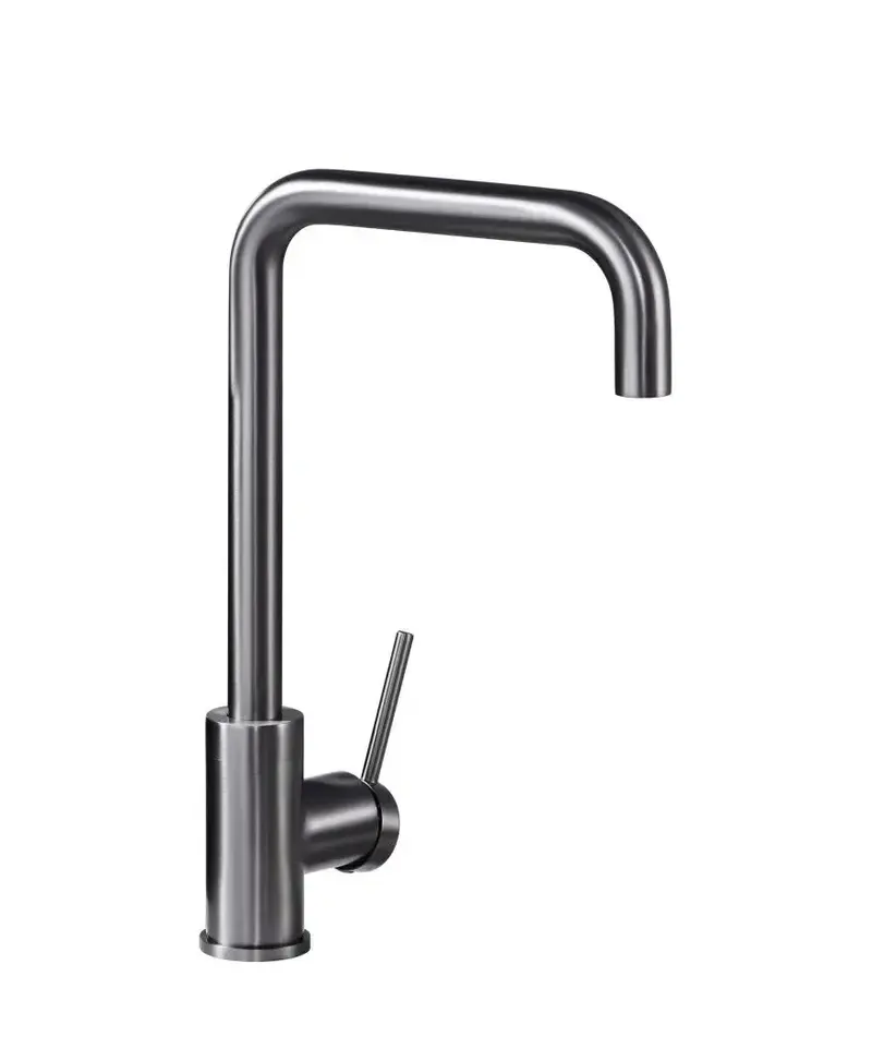Grifo de cocina monomando con cartucho cerámico de ø 35 mm de acabado black gun metal Loira de Imex