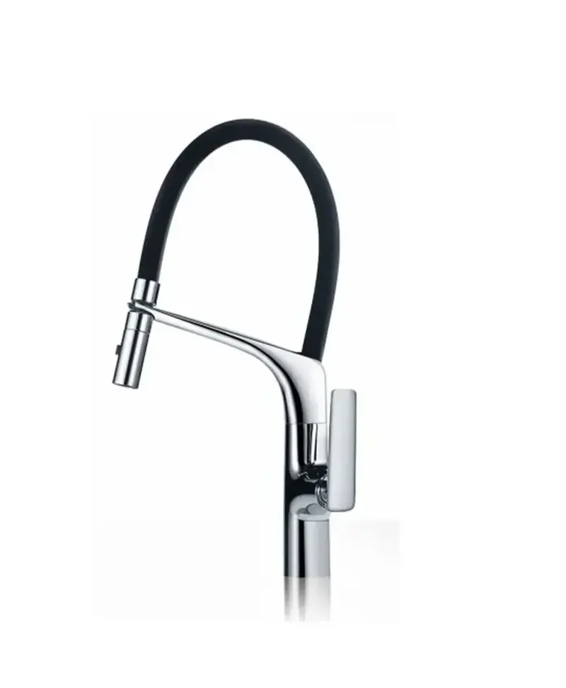 Grifo de cocina monomando de caño alto acabado ccromado y negro mate Lanzarote de Imex