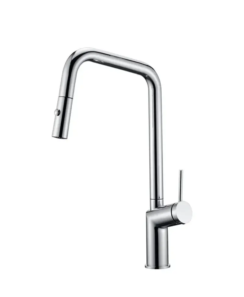 Grifo de cocina monomando extraíble con difusor doble jet de acabado cromado Bonn de Imex