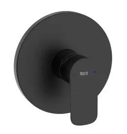 Grifo de ducha de pared monocomando con acabado negro mate Cala Roca