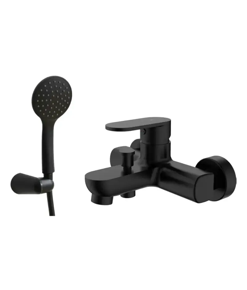 Grifo de ducha y bañera negro mate de latón Legend Källa