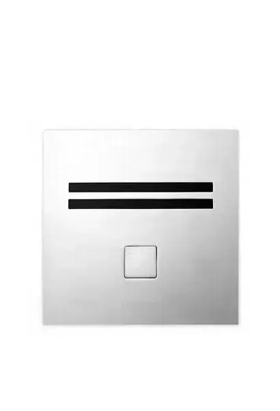 Grifo de Inodoro Electrónico de Pared 22x22 cm Acero Inoxidable Cepillado Plan Unisan