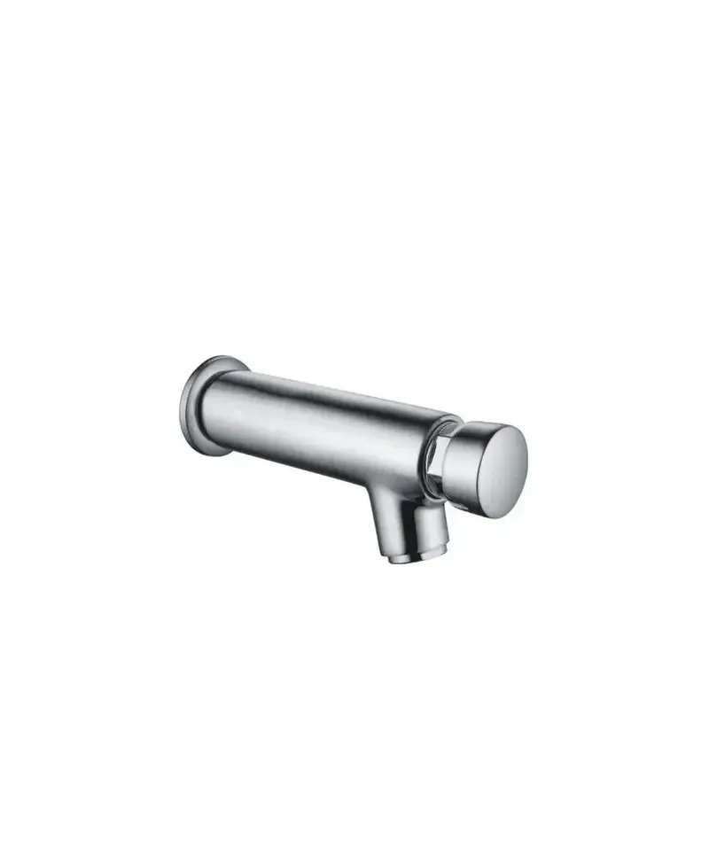 Grifo de lavabo a pared temporizado de latón cromado de Aquore