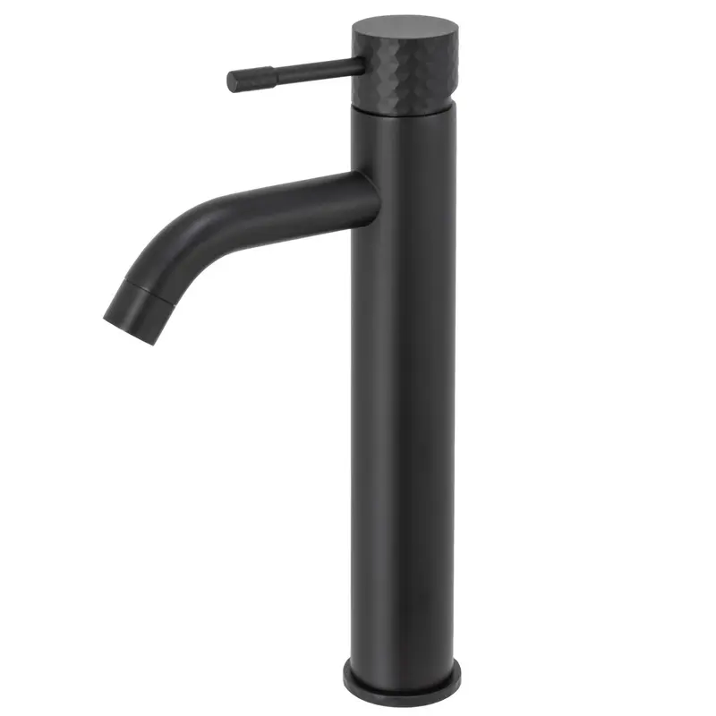Grifo de lavabo alto monomando con maneta luxury en negro mate Oda de Valaz