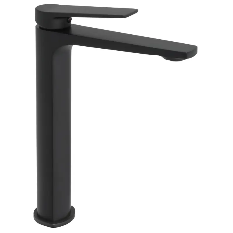 Grifo de lavabo alto monomando para pica o sobre encimera en negro mate Valdivia de Valaz