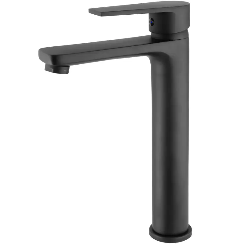 Grifo de lavabo alto para pica monomando en negro mate Magro de Valaz