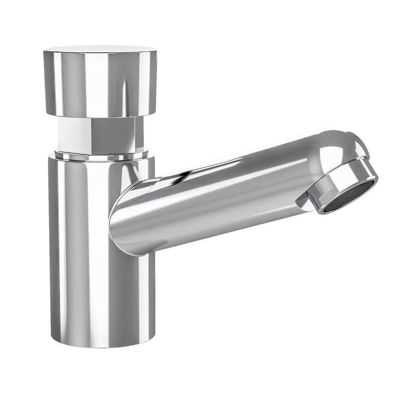 Grifo de lavabo bajo con pulsador temporizador en cromado Navia de Valaz