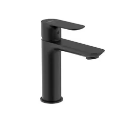 Grifo de lavabo con monomando de tipo repisa en negro mate Cala Roca