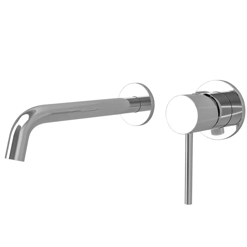Grifo de lavabo empotrado monomando con caño de 21 cm en cromado Cenia de Valaz