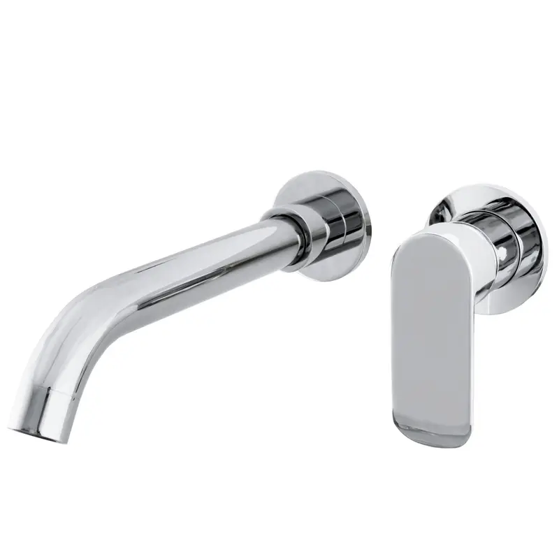 Grifo de lavabo empotrado monomando con caño de 21 cm en cromado Tuejar de Valaz