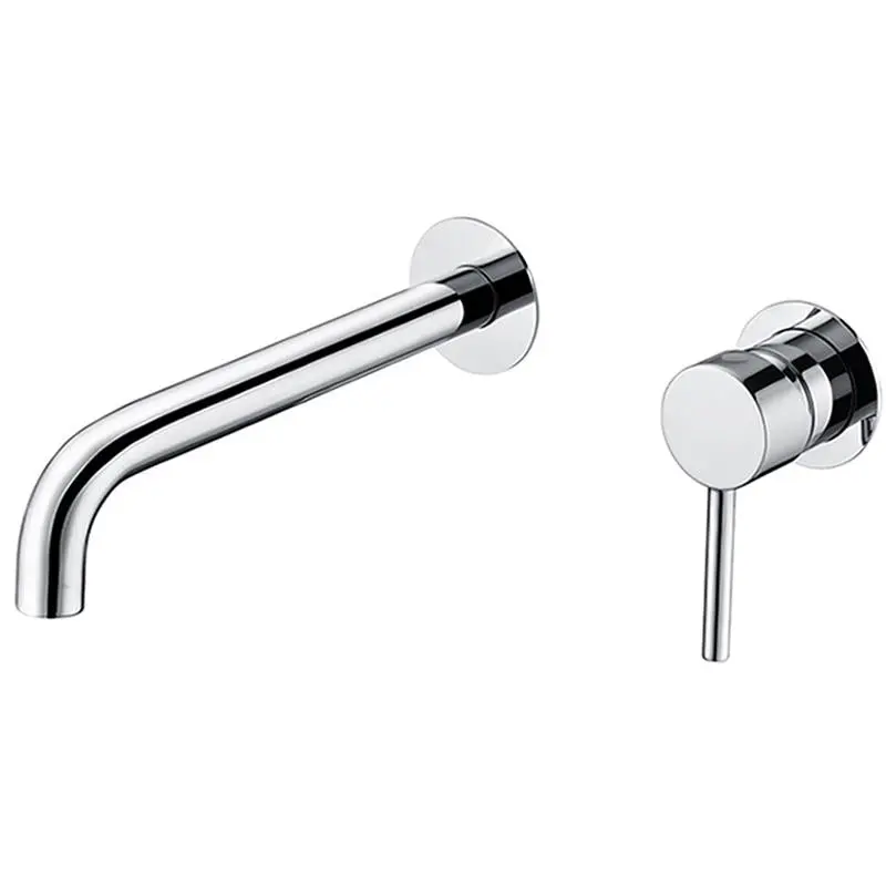 Grifo de lavabo empotrado monomando con caño de 26 cm en cromado Deva de Valaz