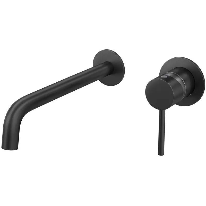 Grifo de lavabo empotrado monomando con caño de 26 cm en negro mate Deva de Valaz