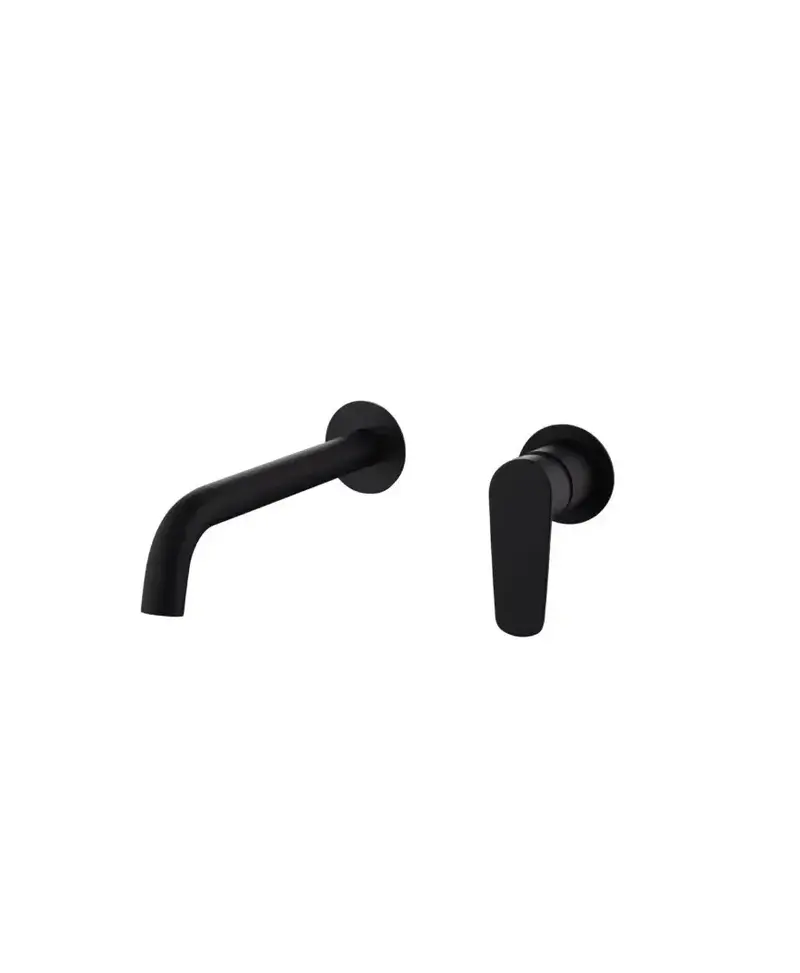 Grifo de lavabo empotrado monomando fabricado de latón con acabado negro mate Belgica de Imex