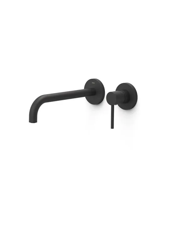 Grifo de lavabo empotrado negro mate con amortiguadores acústicos Study Tres
