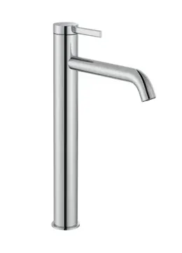 Grifo de lavabo monocomando con caño alto en acabado cromado de Ona Roca