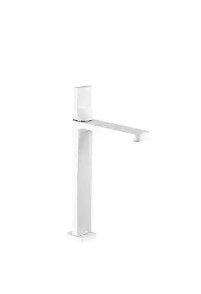 Grifo de Lavabo Monomando Alto Line 42 Unisan – Latón Blanco