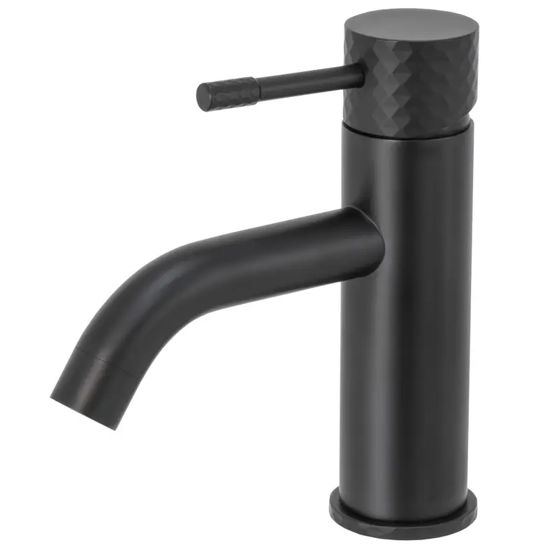 Grifo de lavabo monomando con maneta luxury en negro mate Oda de Valaz