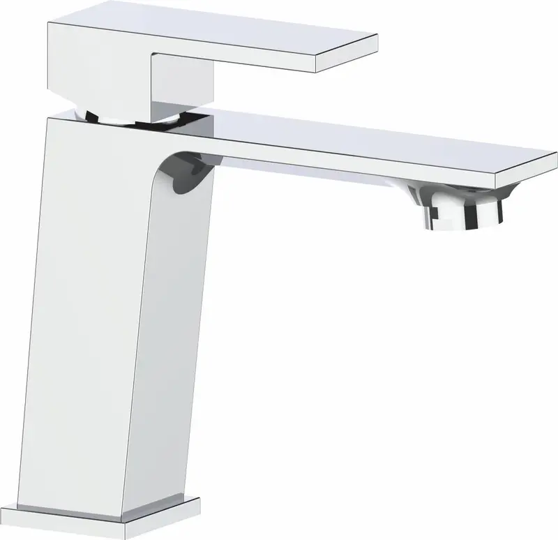 Grifo de lavabo monomando cuadrado en cromado Carrion de Valaz