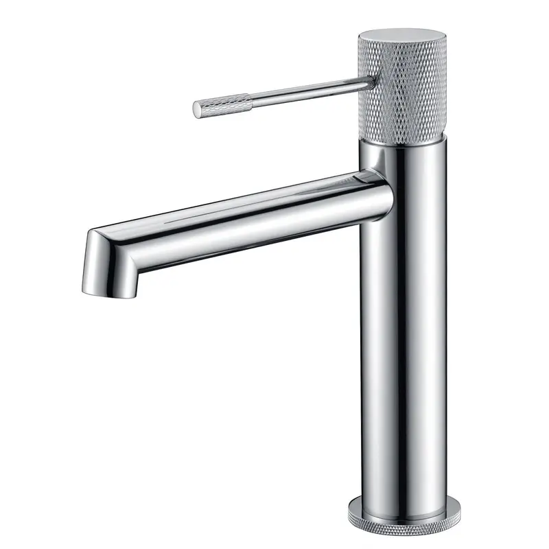 Grifo de lavabo monomando de caño recto con maneta luxury en cromado Casares de Valaz