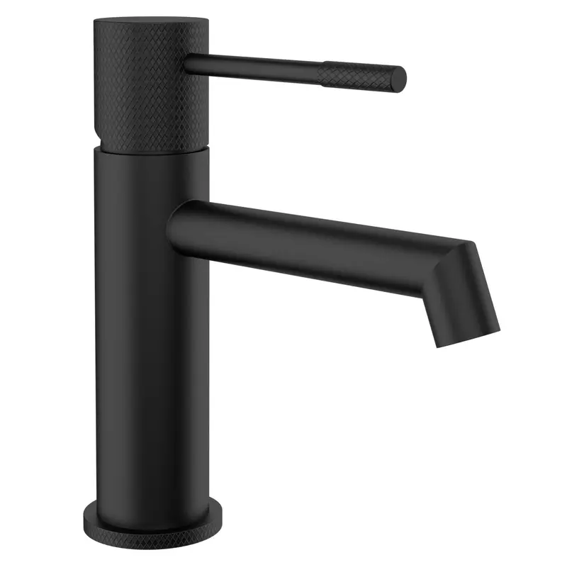 Grifo de lavabo monomando de caño recto con maneta luxury en negro mate Casares de Valaz