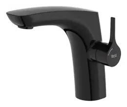 Grifo de lavabo monomando de diseño corto en acabado negro titanio Insignia Roca