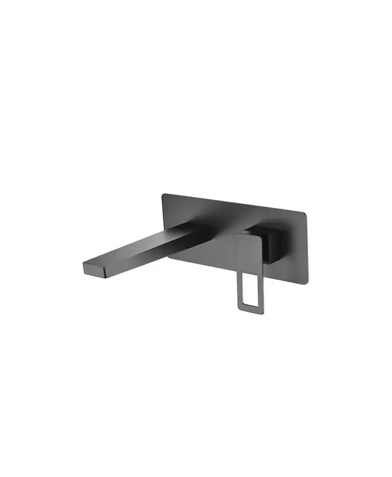 Grifo de lavabo monomando de instalación empotrada y de acabado negro mate Suecia de Imex