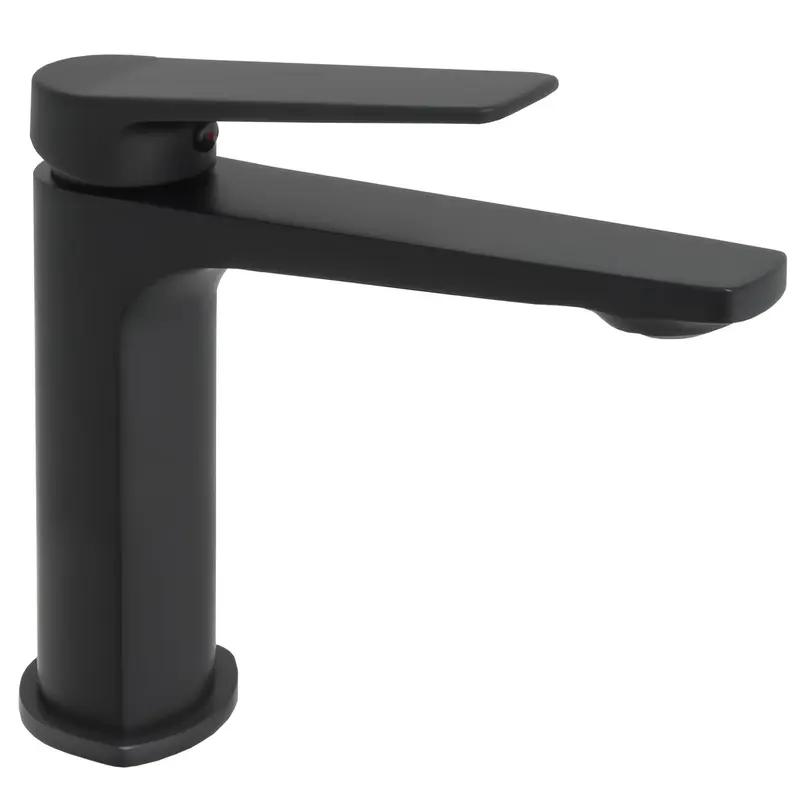 Grifo de lavabo monomando de perfil bajo en negro mate Valdivia de Valaz