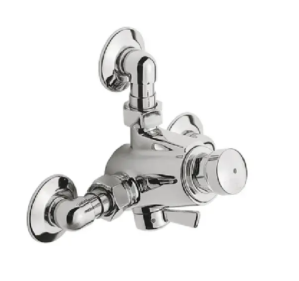 Grifo de mural para ducha con temporizado y control de temperatura con acabado cromado TRES