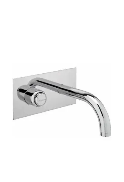 Grifo de pared monomando para lavabo con temporizador eficiente Tube de Unisan