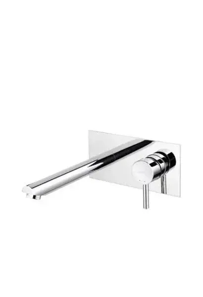 Grifo de Pared Monomando para Lavabo New Ícone Unisan - 22 cm, Latón Cromado
