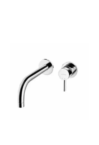 Grifo de Pared Monomando para Lavabo Tube Unisan - Cromo, Latón, 21 cm
