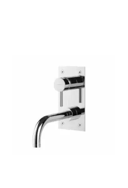 Grifo de Pared Monomando Vertical para Lavabo, Latón Cromado, Unisan Tube