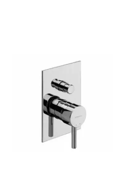 Grifo de Pared para Bañera Monomando Vertical Latón Cromo Tube Unisan