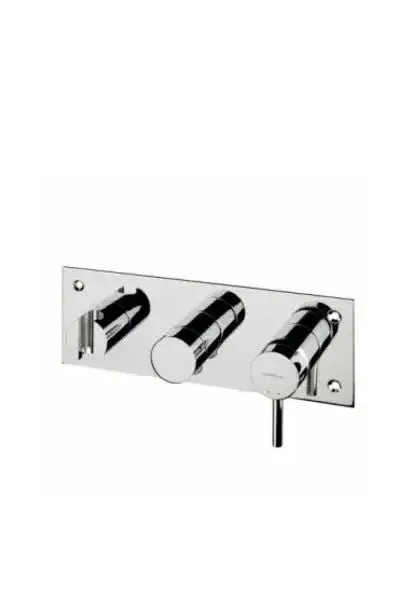 Grifo de Pared para Ducha Monomando Tube Unisan – Latón Cromado con Base Espejada