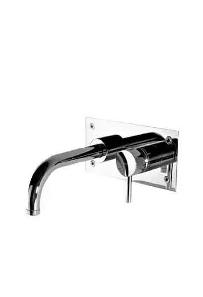 Grifo de Pared para Lavabo Monomando Horizontal Tube Unisan - Cromo