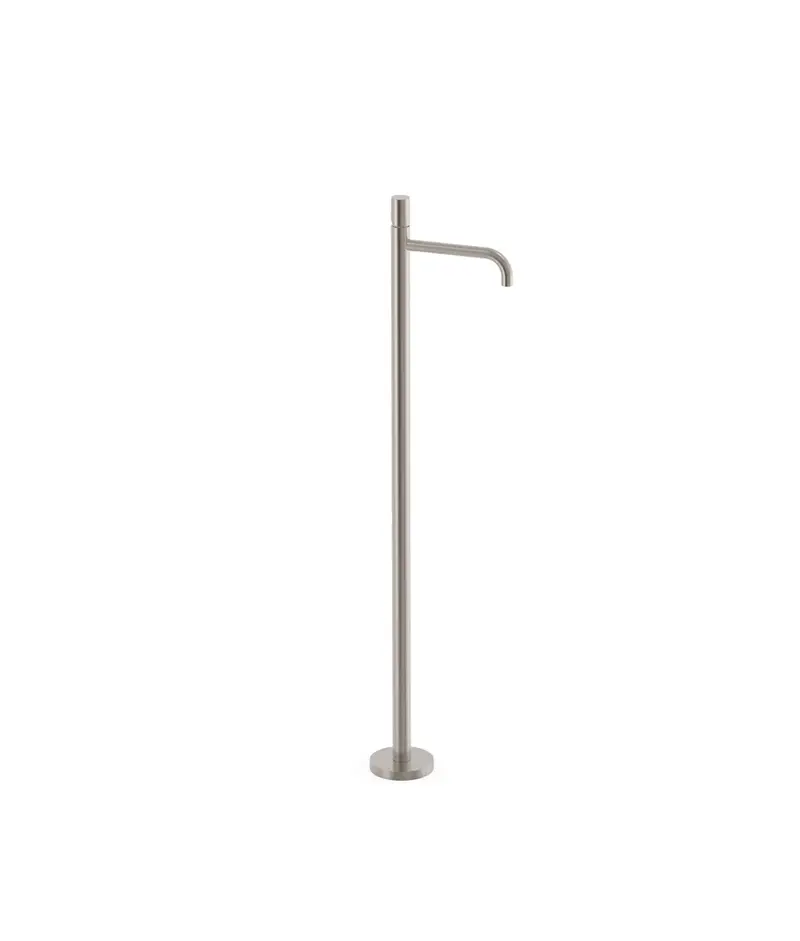 Grifo de pie monomando para lavabo de latón con acabado cromado STUDY TRES