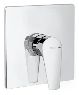 Grifo empotrable para baño y ducha fabricado en latón con acabado cromado Atlas Roca