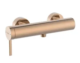 Grifo monocomando exterior para ducha con diseño circular acabado oro rosado Ona Roca