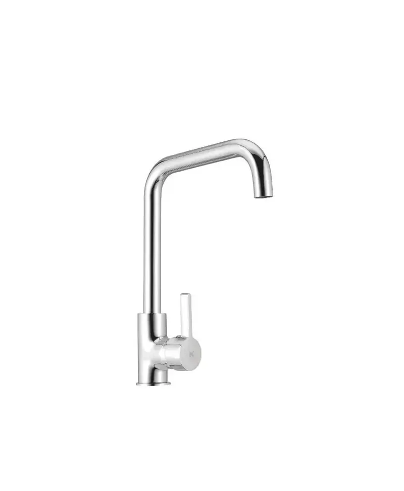 Grifo monocomando para fregadero de latón cromado y caño alto Minimalista Blue de Aquore