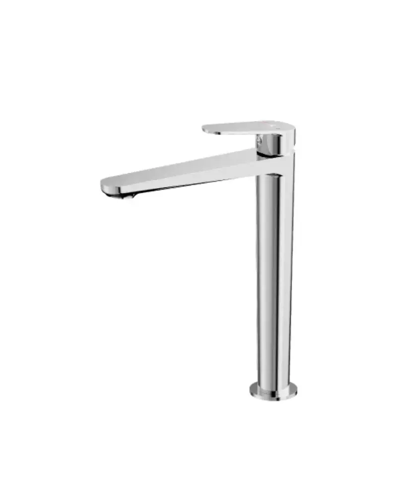 Grifo monomando alto para lavabo con cartucho cerámico acabado cromo Fine Källa